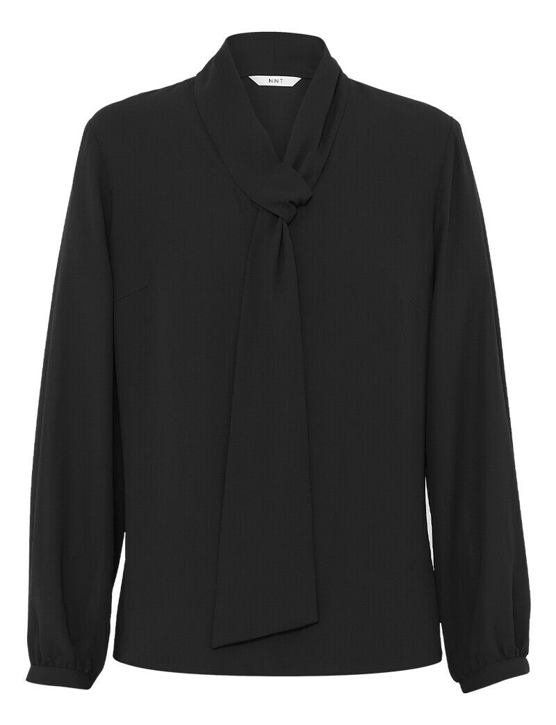 NNT Womens Formal Long Sleeve Tie Neck Blouse Classic Gathered Business CATUL2- Bannav S Bannav LLC