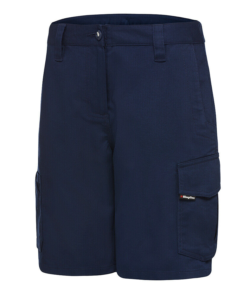 KingGee Womens WorkCool Shorts Durable Reinforced Ripstop Fabric Workwear K47000- Bannav S Bannav LLC