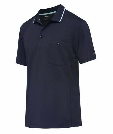 KingGee Mens Workcool Hyperfreeze Polo Short Sleeve Shirt Workwear Comfy K54209- Bannav S Bannav LLC