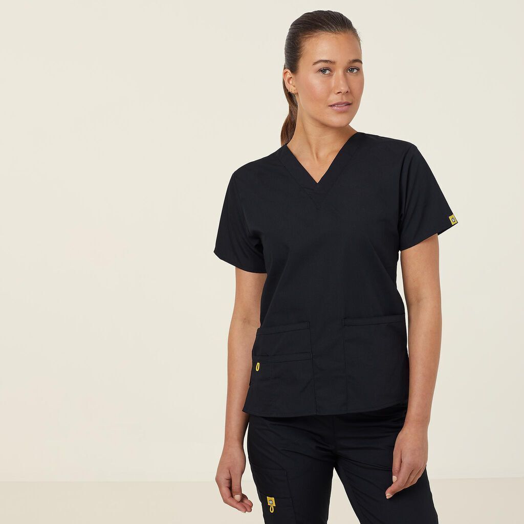 NNT Womens 4 Pack Wonderwink Origins V Neckline Comfy Scrub Top Bravo CATU66- Bannav S Bannav LLC
