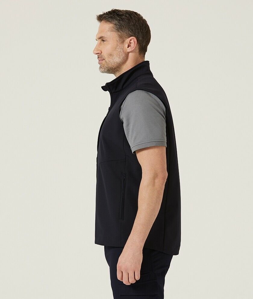 Mens NNT Warm Bonded Fleece Sleeveless Zip Vest Black Navy Business Smart CATF2H- Bannav S Bannav LLC