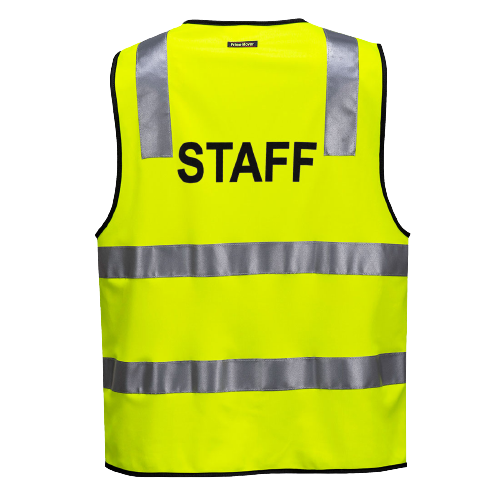 Portwest Staff Zip Vest D/N 2 Tone Hi Vis Reflective Tape Work Safety MZ107- Bannav S Bannav LLC