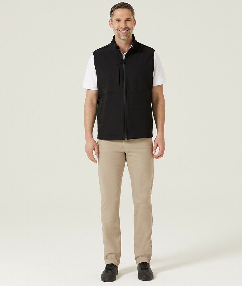 Mens NNT Warm Bonded Fleece Sleeveless Zip Vest Black Navy Business Smart CATF2H- Bannav S Bannav LLC