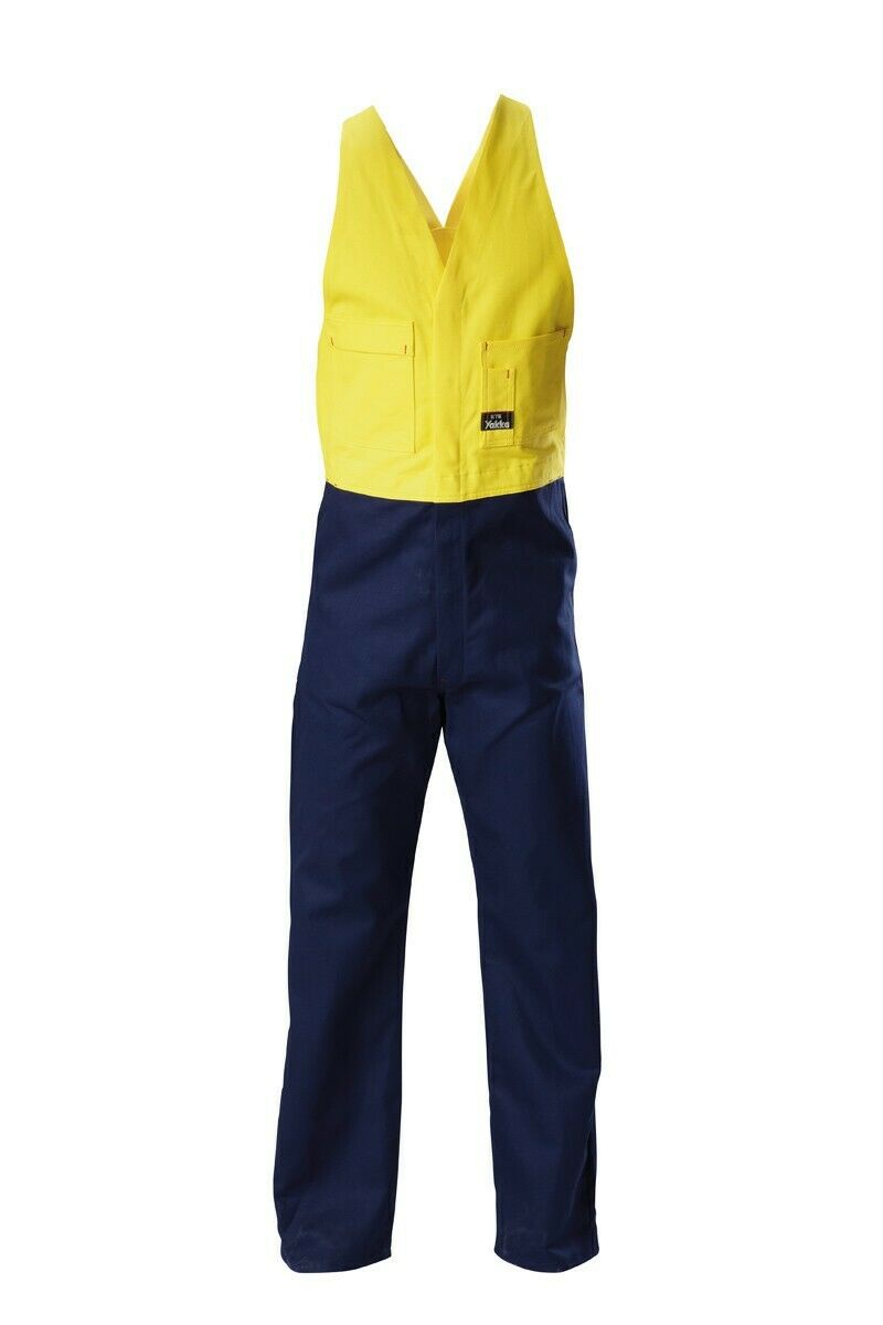 Mens Hard Yakka Hi-Vis Drill Action Back 2 Toned Overall Phone Pocket Y01526- Bannav S Bannav LLC
