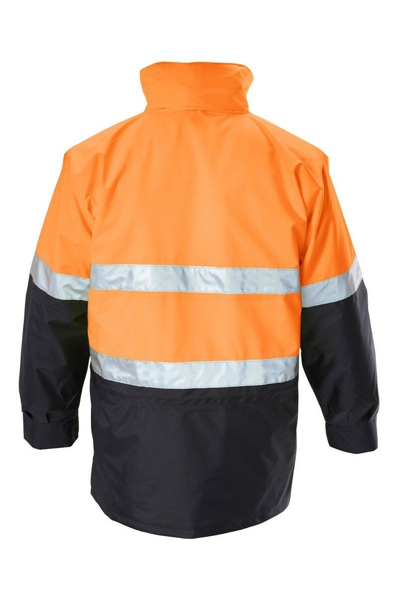 Mens Hard Yakka Foundations Hi-Vis Six 6 Way Jacket Reflective Tape Work Y06556- Bannav S Bannav LLC