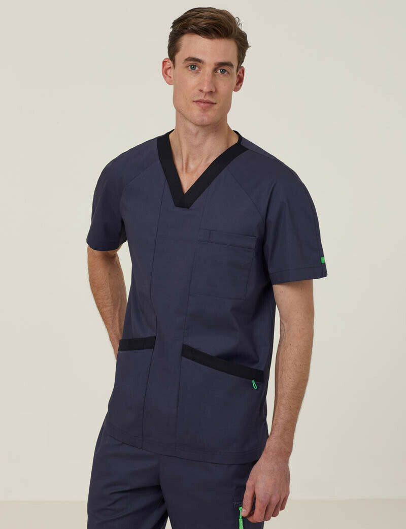 NNT Uniform Men Next Gen Antibacterial Koller Scrub Top Breathable Cotton CATRFU- Bannav S Bannav LLC