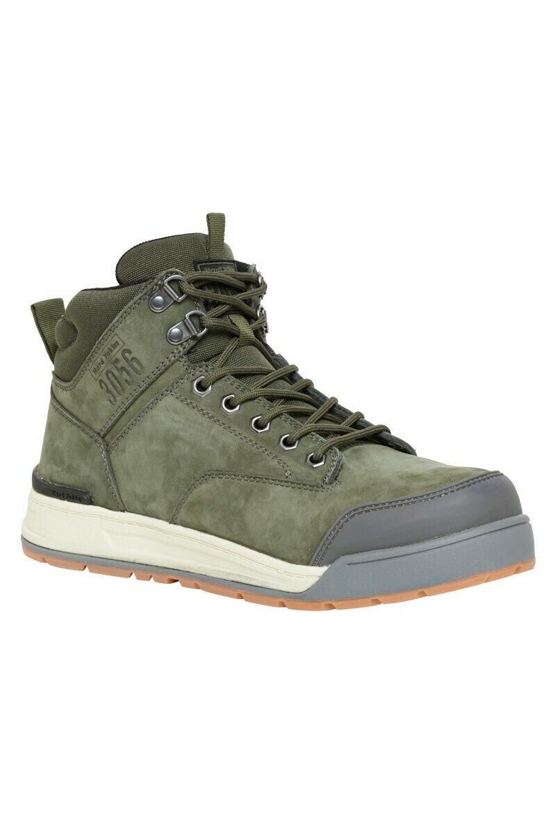 Hard Yakka Mens Lace Zip Safety Boots 3056 Work Steel Cap Memory Foam Y60203- Bannav S Bannav LLC