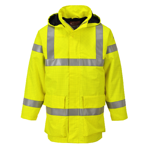 Portwest Mens Bizflame Rain Hi-Vis Multi Lite Jacket Flame Resistant Lining S774- Bannav S Bannav LLC