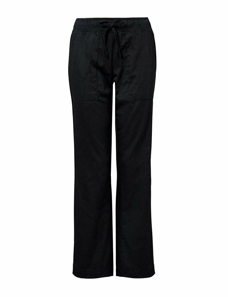 NNT Womens Black Chef Pants Elastic Waistband Drawstring Polycotton Pant CAT3S8- Bannav S Bannav LLC