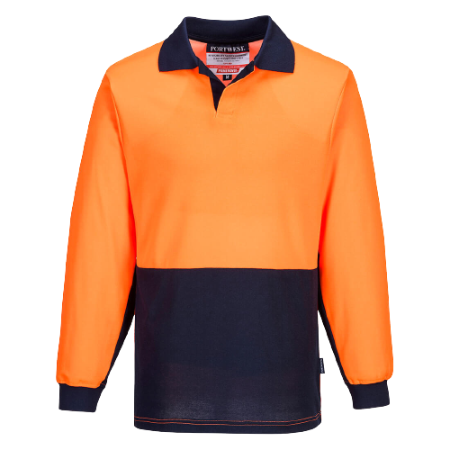 Portwest Long Sleeve Food Industry Cotton Comfort Polo Work Safety MF213- Bannav S Bannav LLC