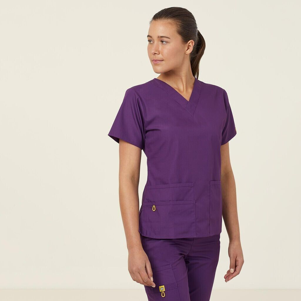 NNT Womens 4 Pack Wonderwink Origins V Neckline Comfy Scrub Top Bravo CATU66- Bannav S Bannav LLC