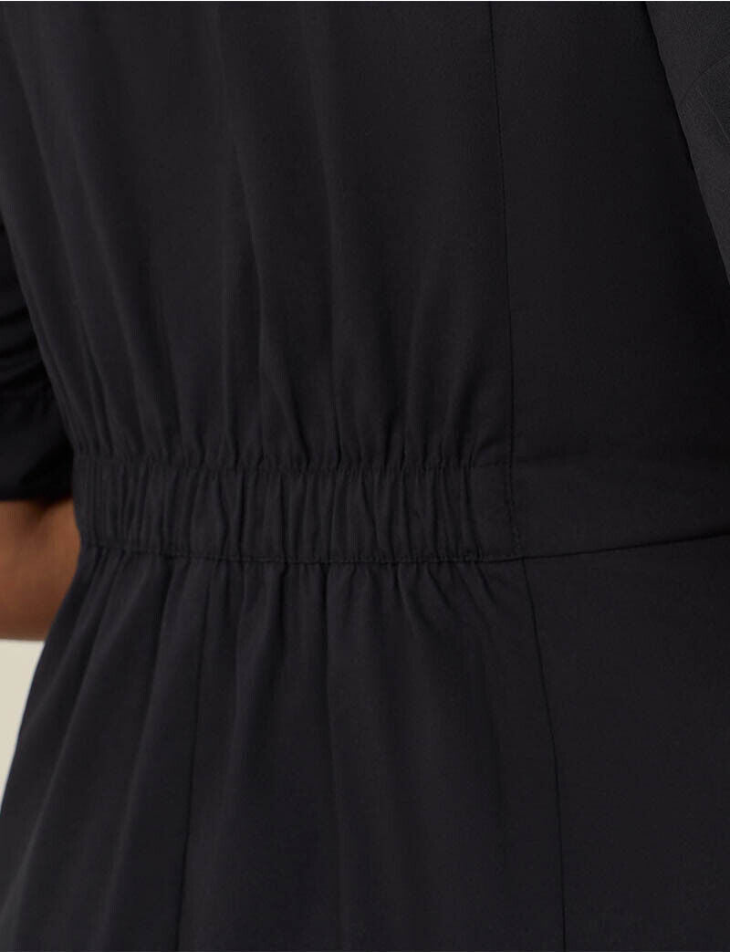NNT Womens Avignon Shirt Dress Fit Flare Collared Elbow Length Cotton CAT69K- Bannav S Bannav LLC