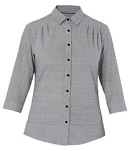 NNT Mens Stretch Cotton Blend 3/4 Sleeve Top Collared Button Shirt CAT9XV- Bannav S Bannav LLC