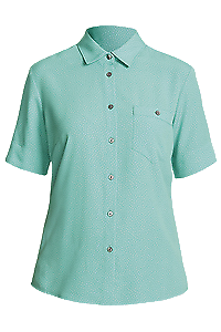 NNT Mens Silvi Spot Print S/S Shirt Classic Fit Collared Business Wear CATU7H- Bannav S Bannav LLC