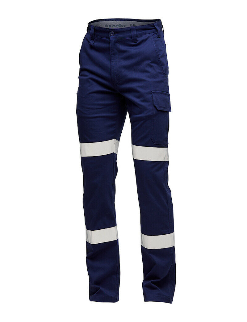 KingGee Mens Stretch Bio Motion Cargo Pants Cotton Work Safety Reflective K53018- Bannav S Bannav LLC