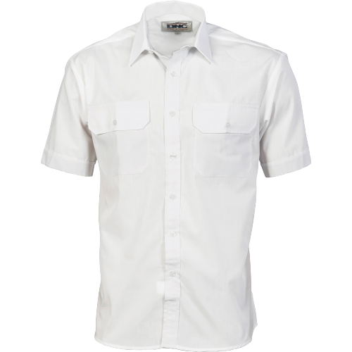 DNC Workwear Mens  Polyester Cotton Work Shirt Short Sleeve Business Casual 3211- Bannav S Bannav LLC