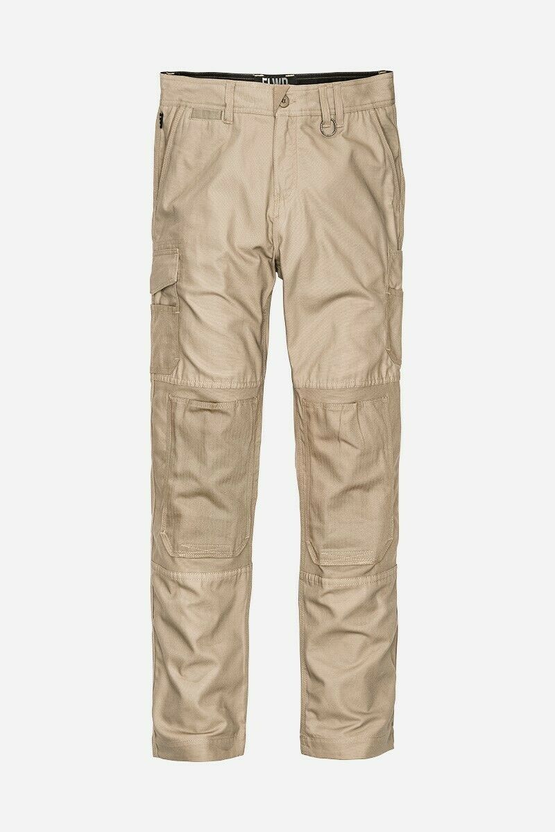 Mens Elwood Work Utility Pants Knee Panels Canvas Tradie Phone Pocket EWD101- Bannav S Bannav LLC