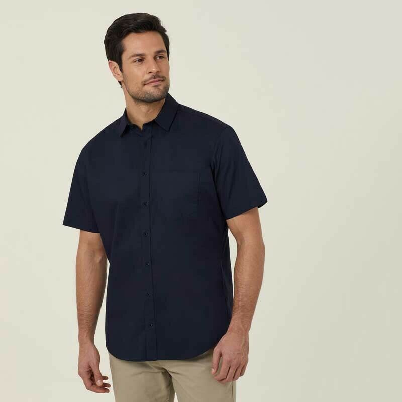 NNT Mens Avignon Short Sleeve Business Shirt Comfort Lightweight Casual CATJDN- Bannav S Bannav LLC