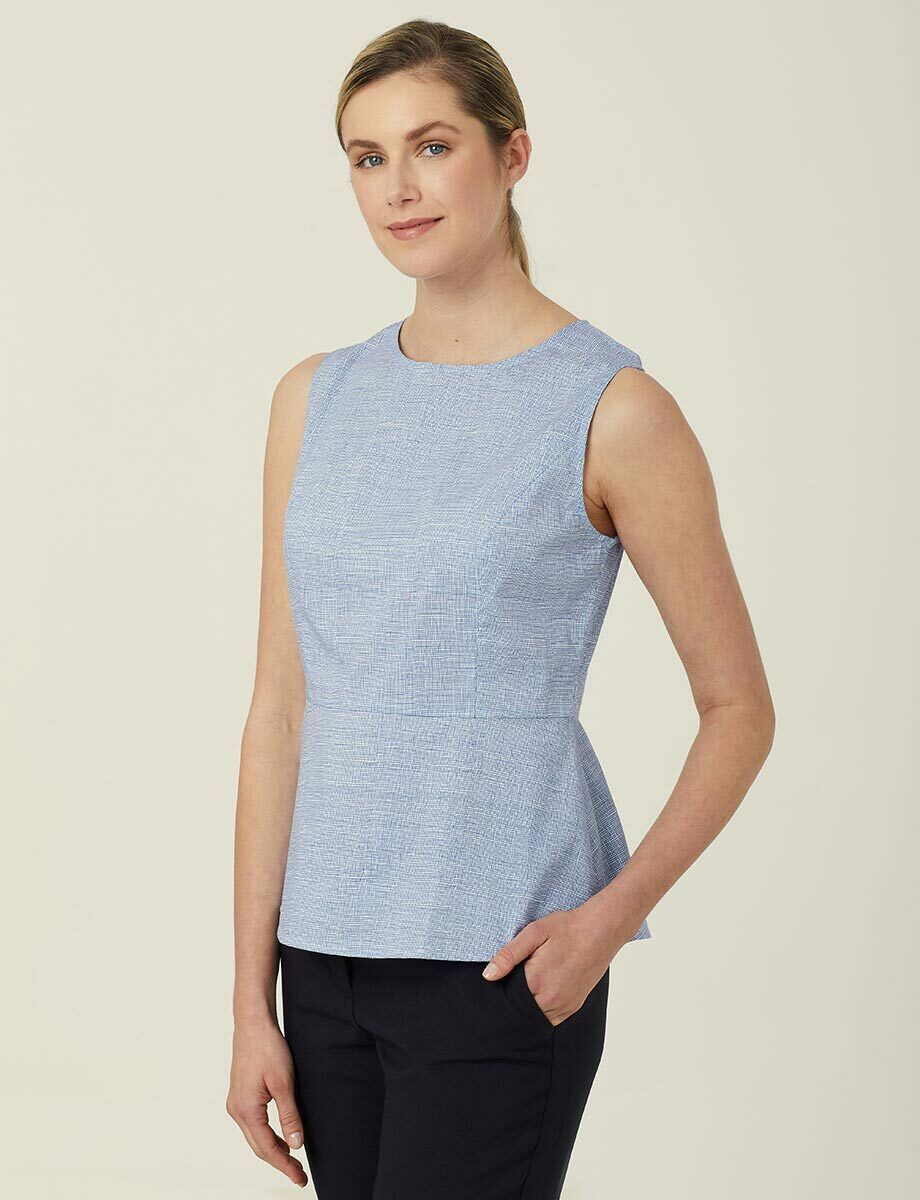 NNT Womens Avignon Abstract Sleeveless Shell Top Flattering Waist Comfort CATUK9- Bannav S Bannav LLC
