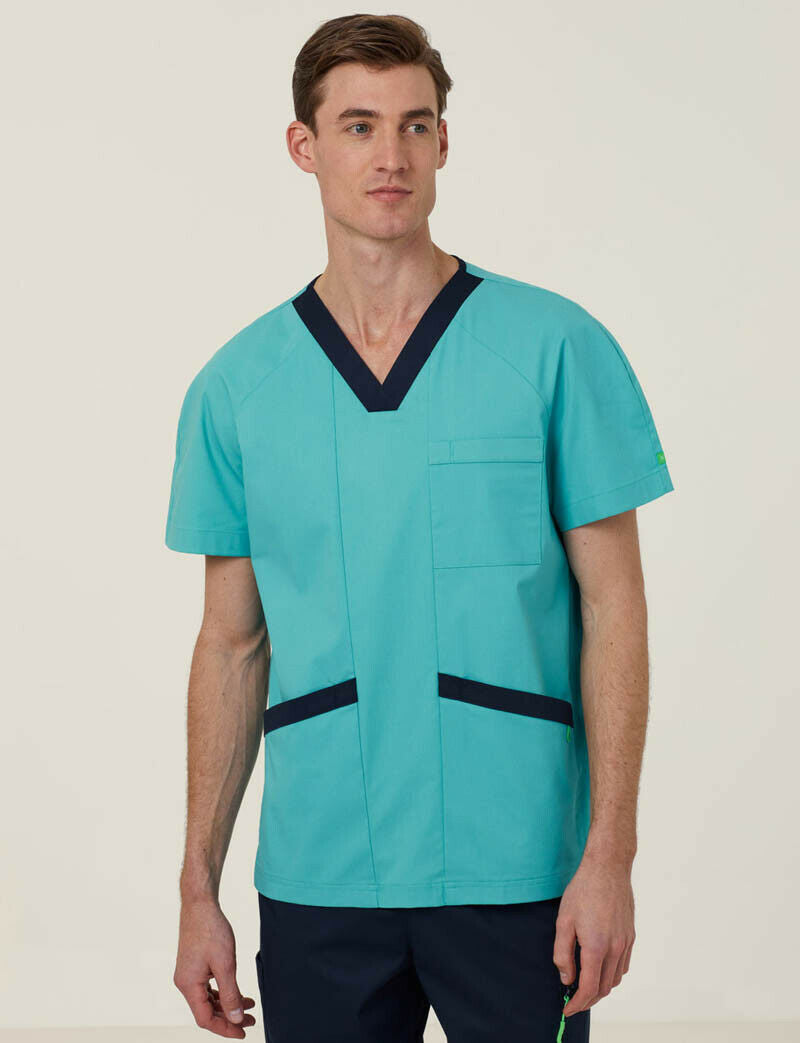 NNT Uniform Men Next Gen Antibacterial Koller Scrub Top Breathable Cotton CATRFU- Bannav S Bannav LLC