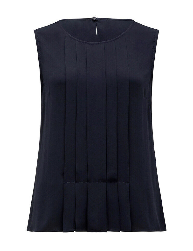 NNT Womens Sleeveless Blouse Soft Georgette Classic Fit Round Neck CATU5Q- Bannav S Bannav LLC