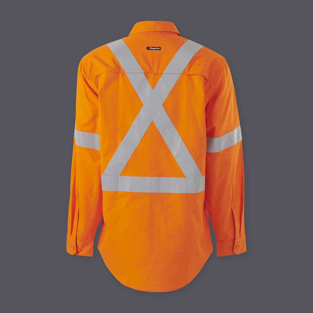 KingGee Mens Wookcool Vented X Back Shirt Lightweight Pockets Long Sleeve K54917- Bannav S Bannav LLC