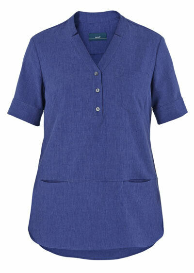 NNT Womens Polylin Short Sleeve Tunic Relaxed Fit Nurse Work Uniform CAT9XQ- Bannav S Bannav LLC