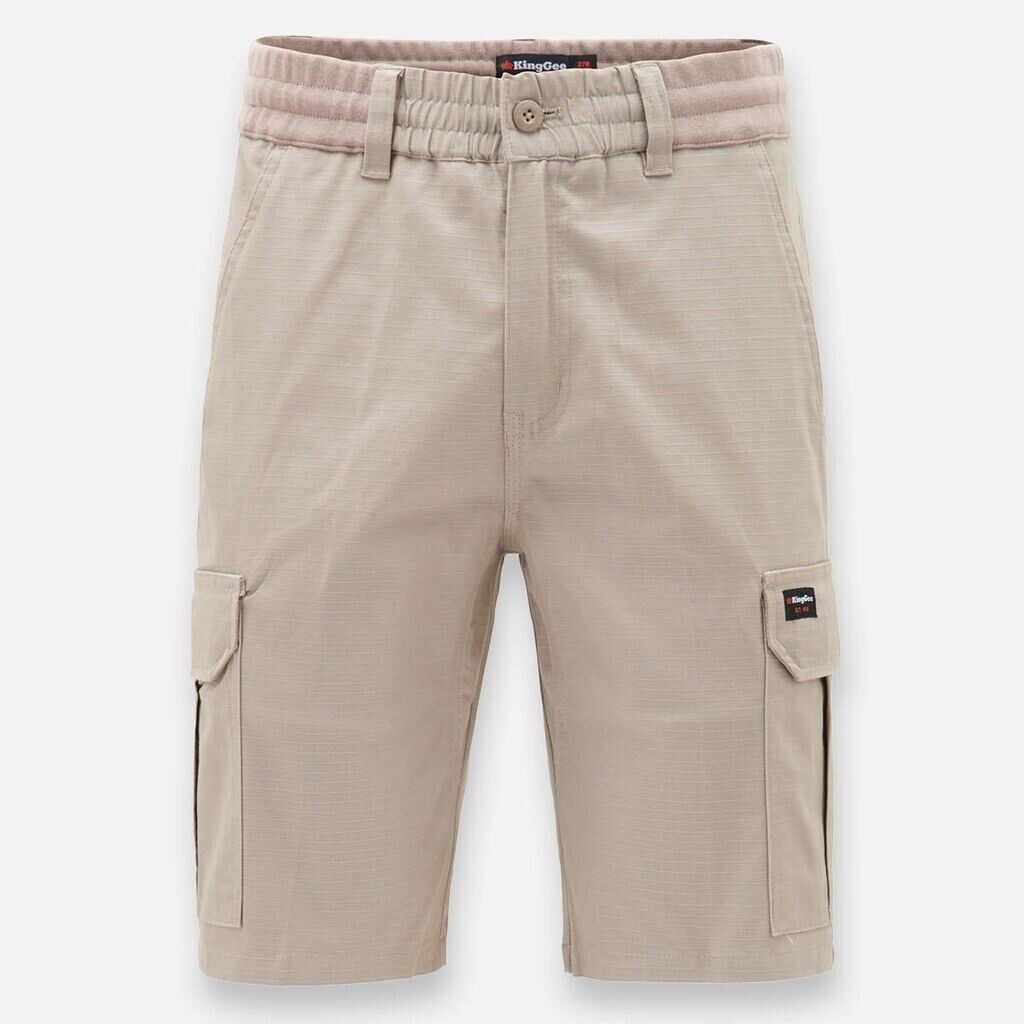 KingGee Mens 2 PACK Traders Tough Durable Cargo Comfort Waist Shorts K17007- Bannav S Bannav LLC