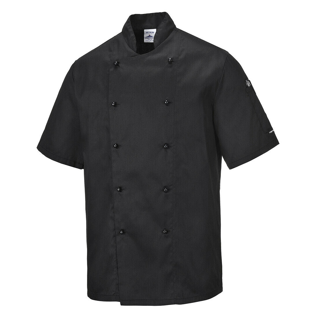 Portwest Mens Kent Chefs Jacket Mandarin Collar Durable Comfort Work C734- Bannav S Bannav LLC