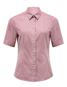 NNT Mens Gingham S/S Shirt Slimline Collar Concealed Placket Button Shirt CATU7B- Bannav S Bannav LLC