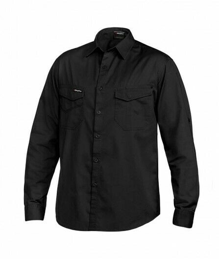 KingGee Mens Tradies Shirt L/S Fashioned Workwear Lightweight Breathable K14350- Bannav S Bannav LLC