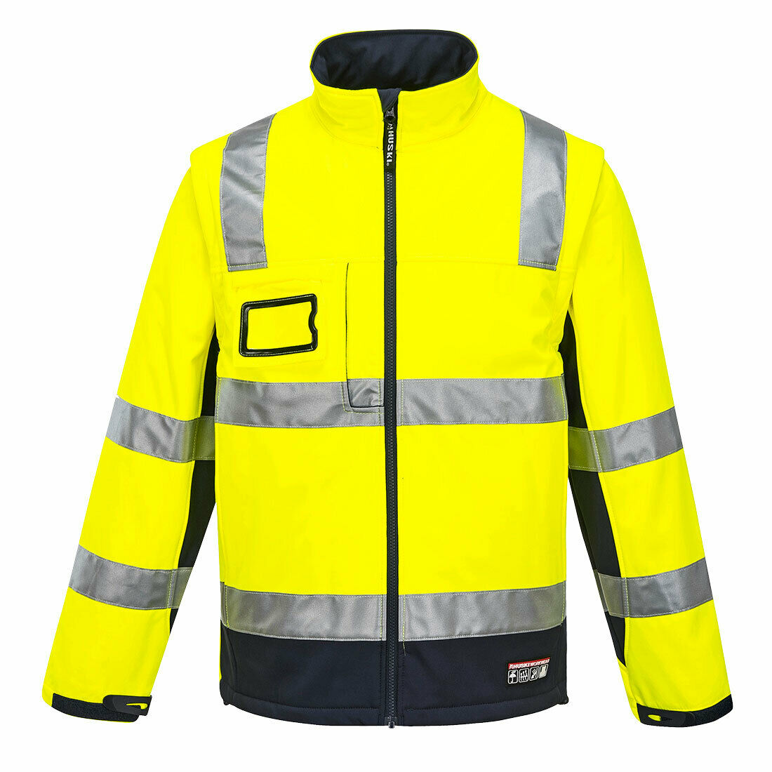 Portwest Mens Huski Chassis Jacket Softshell 2 in 1 Reflective Safety Tape K8074- Bannav S Bannav LLC