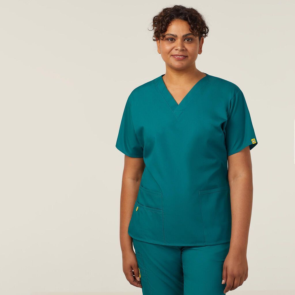 NNT Womens 2 Pack Wonderwink Origins V Neckline Comfy Scrub Top Bravo CATU66- Bannav S Bannav LLC