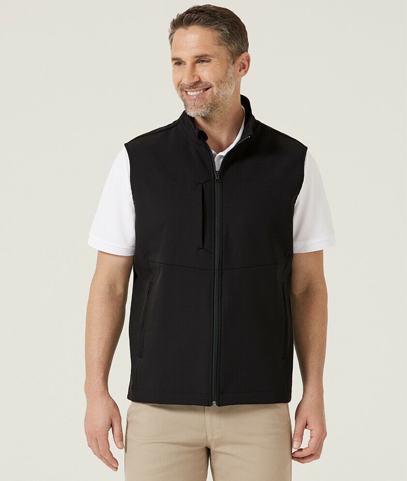 Mens NNT Warm Bonded Fleece Sleeveless Zip Vest Black Navy Business Smart CATF2H- Bannav S Bannav LLC
