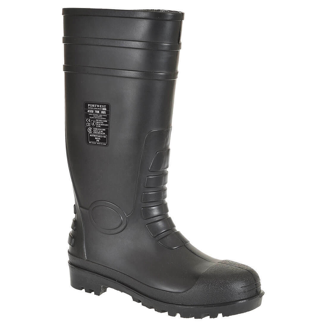 Portwest Mens Total Safety Rubber Boots Gum Wellington S5 Steel Cap Work FW95- Bannav S Bannav LLC