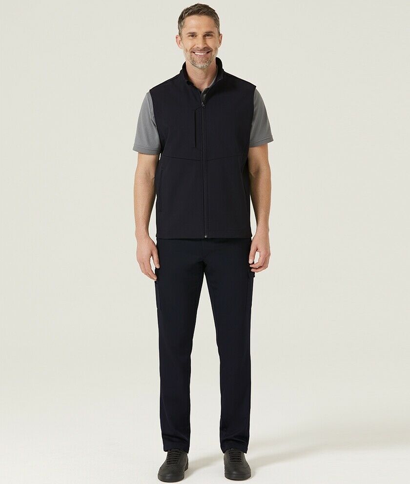 Mens NNT Warm Bonded Fleece Sleeveless Zip Vest Black Navy Business Smart CATF2H- Bannav S Bannav LLC