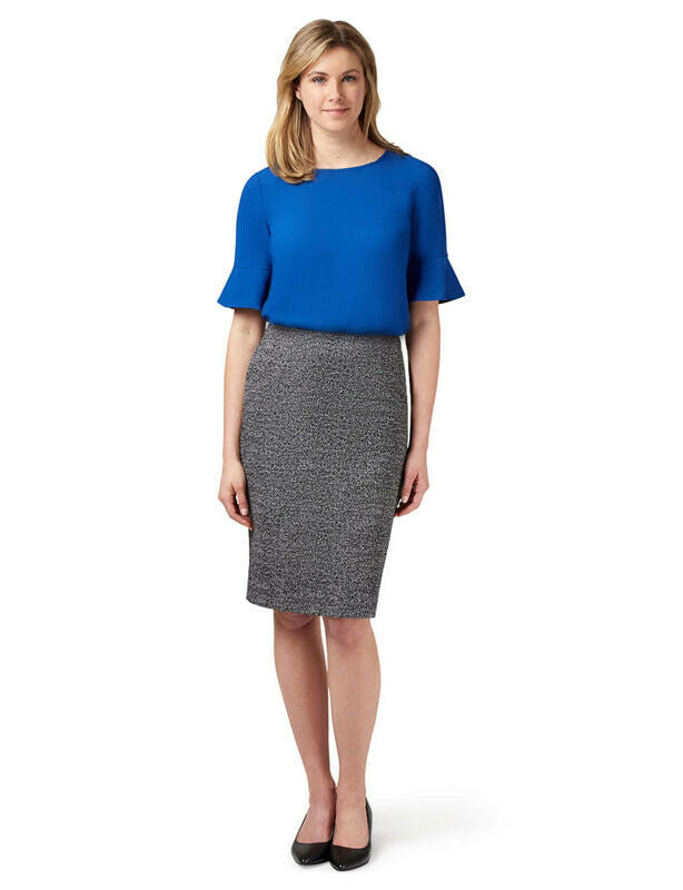 NNT Womens Business Textured Tweet Pencil Skirt Cotton Knee length CAT2NG- Bannav S Bannav LLC