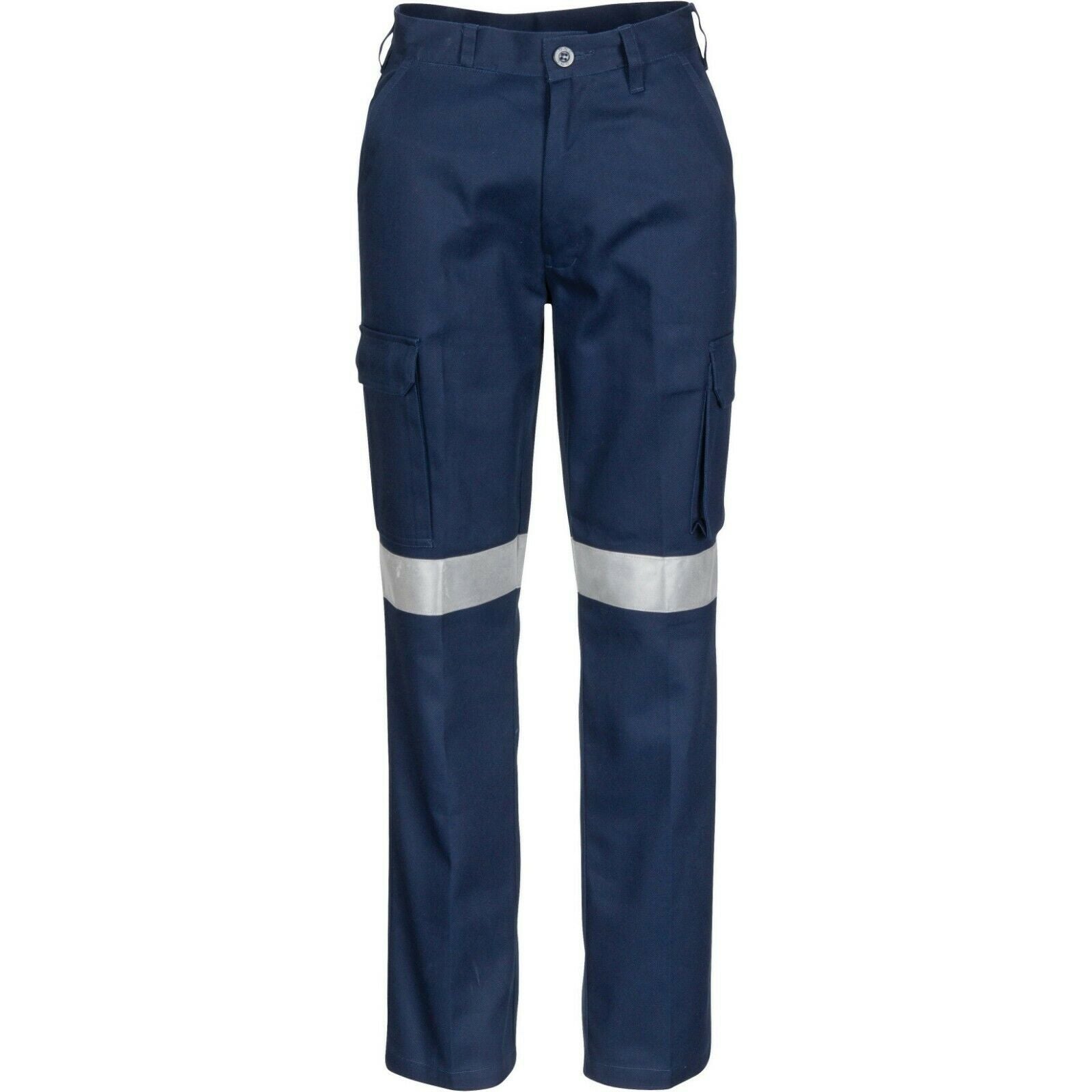 DNC Workwear Ladies Cotton Drill Cargo Pants 3M Reflective Tough Pant Work 3323- Bannav S Bannav LLC