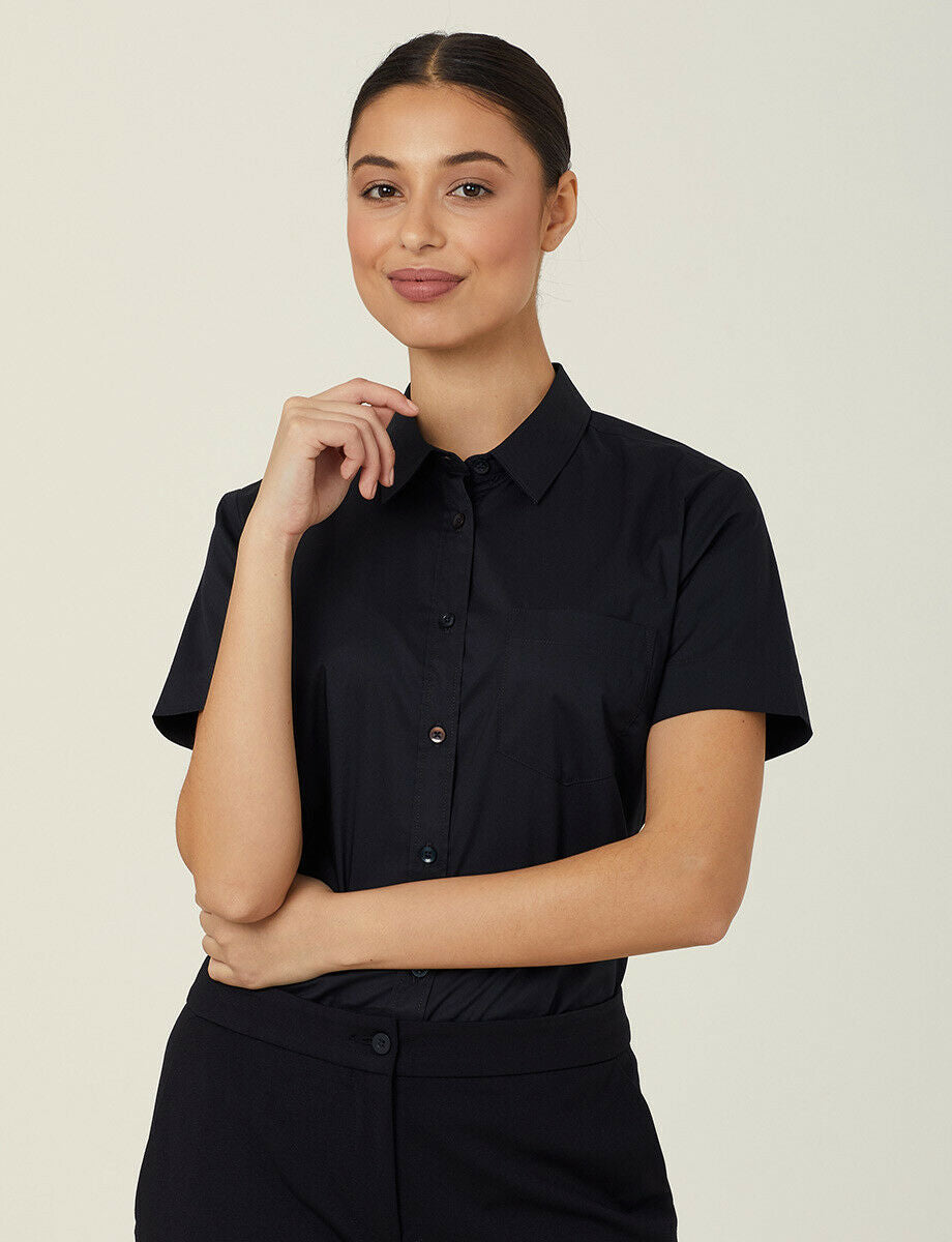 NNT Women Avignon Short Sleeve Slim Shirt Casual Comfortable Business CATUK8- Bannav S Bannav LLC