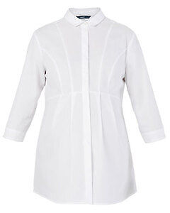 NNT Womens Polycotton 3/4 Sleeve Mat Shirt White Classic Fit Blouse CAT9XJ- Bannav S Bannav LLC