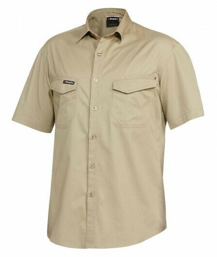 KingGee Mens Tradies Shirt S/S Lightweight Breathable Slim Fit Work K14355- Bannav S Bannav LLC