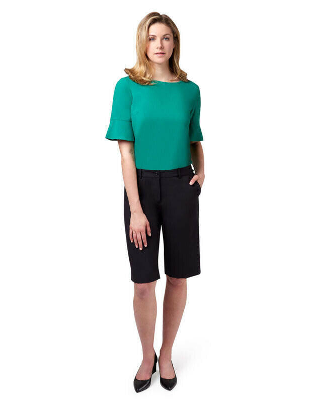 NNT Womens Helix Dry Poly Elastic Waist Shorts Waist Band Button Short CAT3NX- Bannav S Bannav LLC