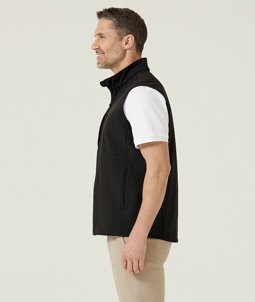 Mens NNT Warm Bonded Fleece Sleeveless Zip Vest Black Navy Business Smart CATF2H- Bannav S Bannav LLC