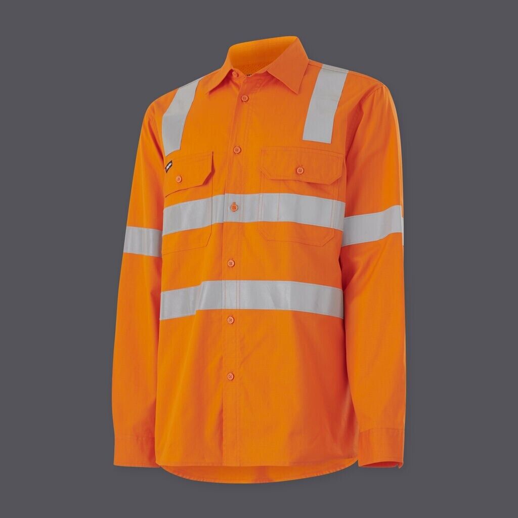 KingGee Mens Wookcool Vented X Back Shirt Lightweight Pockets Long Sleeve K54917- Bannav S Bannav LLC