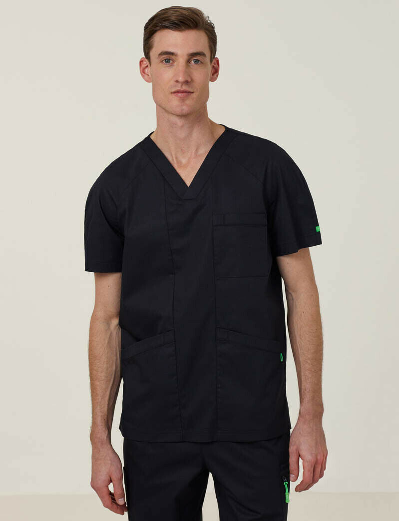 NNT Uniform Mens Next Gen Anti Bacterial Carl Scrub Top V-neck Nurse Work CATRFV- Bannav S Bannav LLC