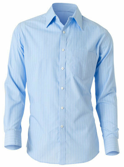 NNT Mens Formal Cotton Blend Stripe Long Sleeve Busines Shirt Classic Fit CATD10- Bannav S Bannav LLC