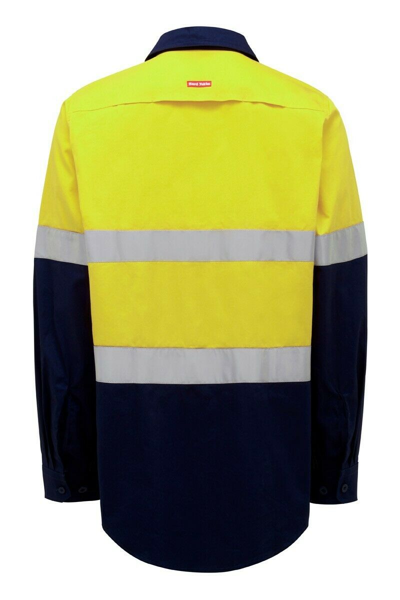 Womens Hard Yakka Hi-Vis Shirt Light Weight Vent Taped Modern Fit Y08805- Bannav S Bannav LLC