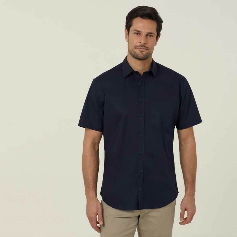 NNT Mens Avignon Short Sleeve Business Shirt Comfort Lightweight Casual CATJDN- Bannav S Bannav LLC