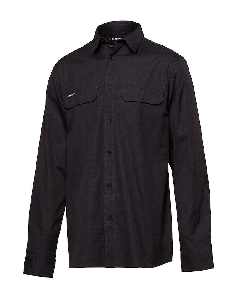 KingGee Mens Workcool Pro Shirt Long Sleeve Stretch Ripstop Durable Work K14021- Bannav S Bannav LLC