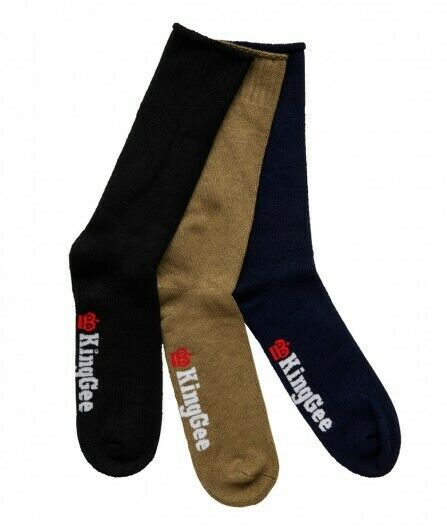 KingGee Mens Bamboo Work Socks 3 Pack Breathable Comfortable Workwear K09271- Bannav S Bannav LLC